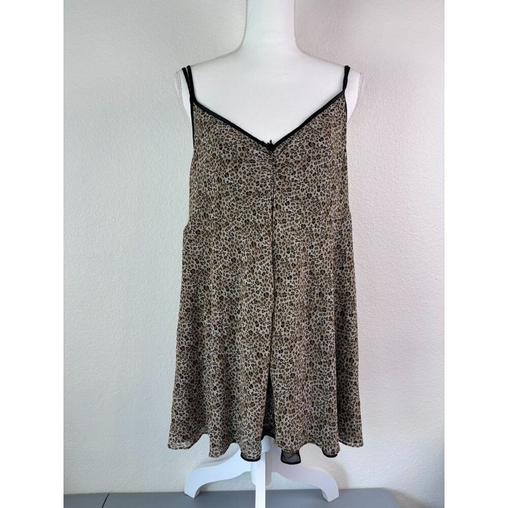Vintage California Dynasty women's large cheetah chemise‎ night gown lingerie